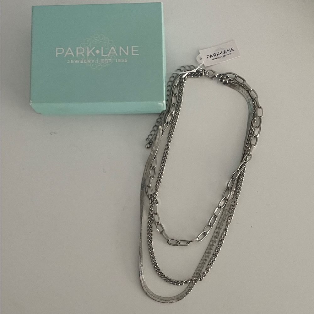 Park Lane Silver Multi-Chain Necklace